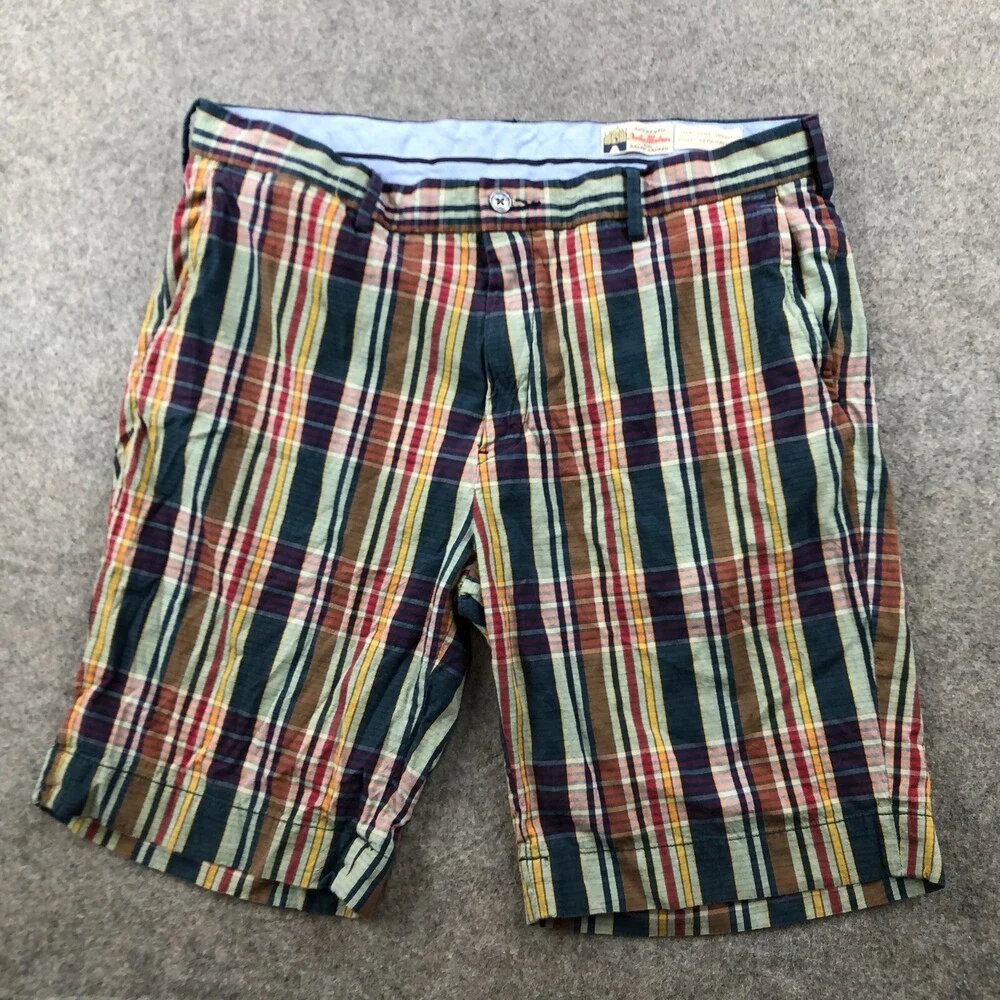 Ralph Lauren Shorts Men 34 India Madra Plaid Check Flat Front Chino 9
